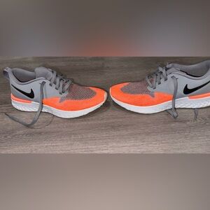 Nike Orange and Gray Athletic Shoes